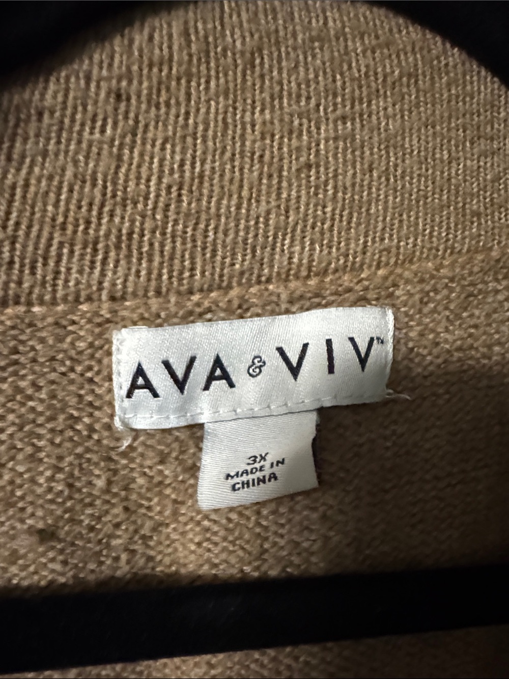 Ava & Viv Taupe Brown Open-Front Cardigan - Picture 2 of 4